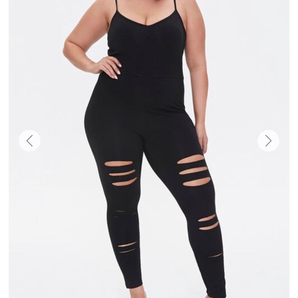 Forever 21 NWT Plus Size Distressed Jumpsuit - 3X